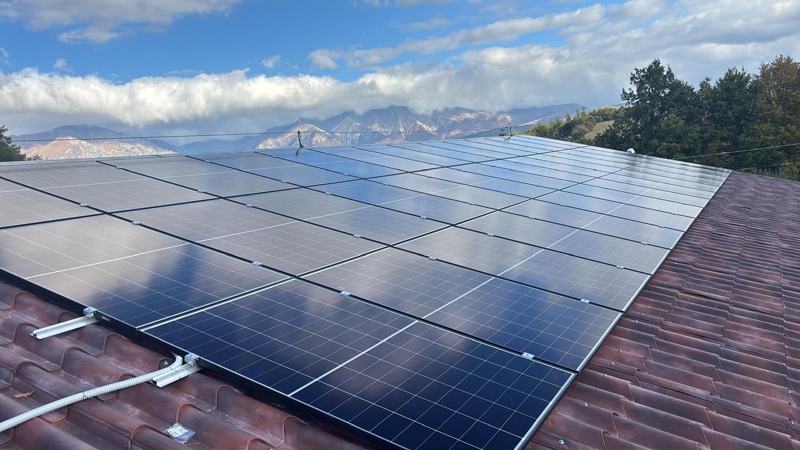 Impianto fotovoltaico della casa cantoniera ANAS di Amatrice