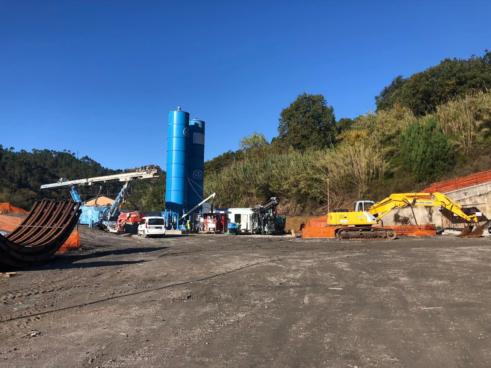 Area di cantiere per la variante alla S.S. n. 1 Aurelia a La Spezia