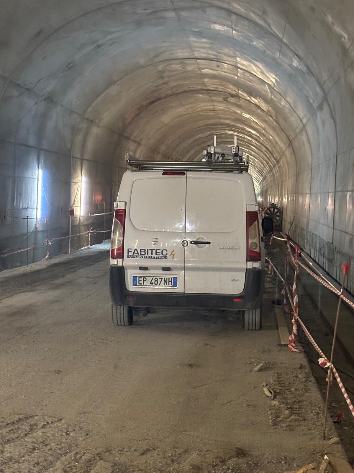 Mezzo Fabitec all'interno della Galleria del Sansinato