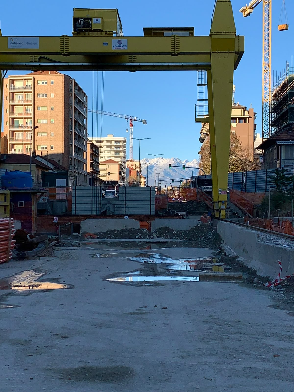 Cantiere esterno della nuova tratta della Metropolitana di Torino